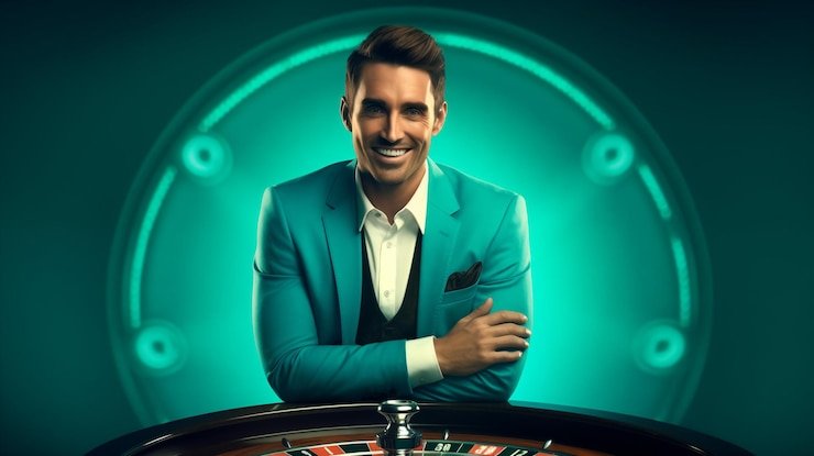 Live Bandar Poker table on kilau4d login showing dealer, cards, and player seats
